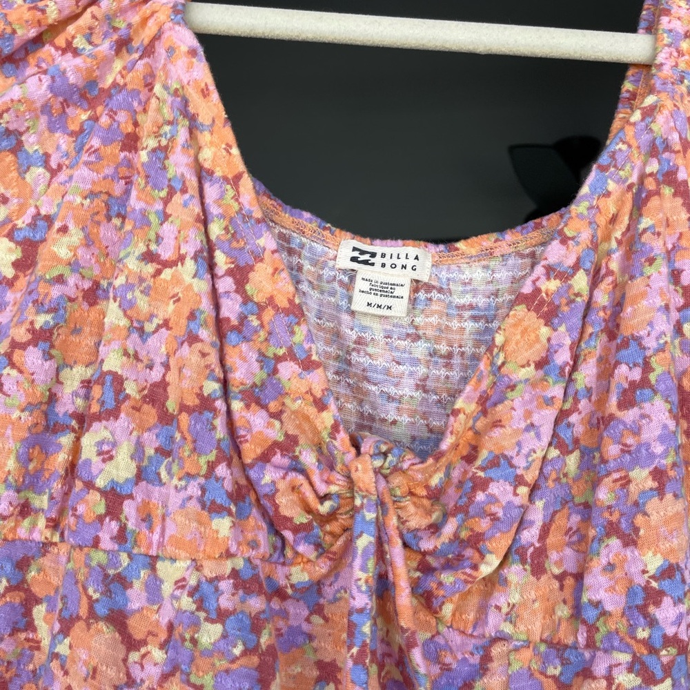Billabong Orange and Purple Floral Mini Dress - Picture 7 of 14